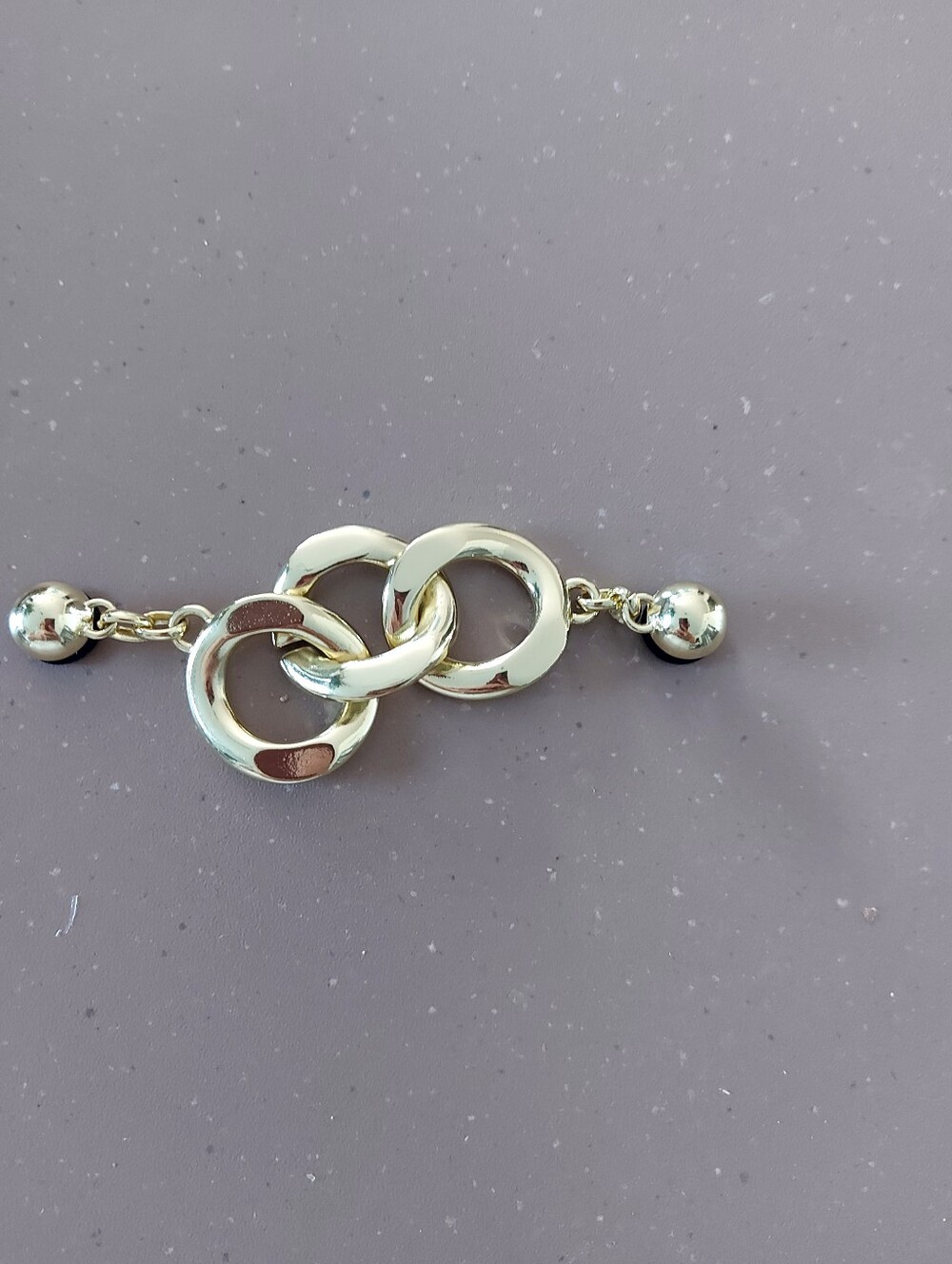 Gold Interlocking Ring Chain Accessory For Crocs